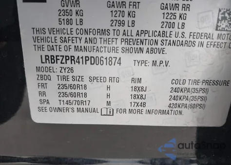 2023 Buick Envision Essence Awd from USA, damaged, VIN LRBFZPR41PD061874